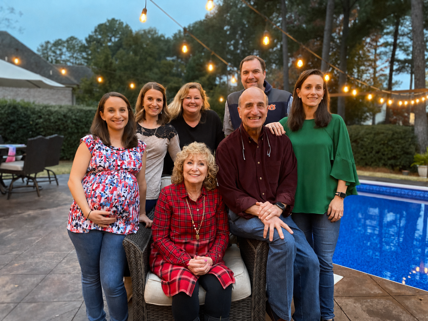 William and Judy Barranco surrounded by family